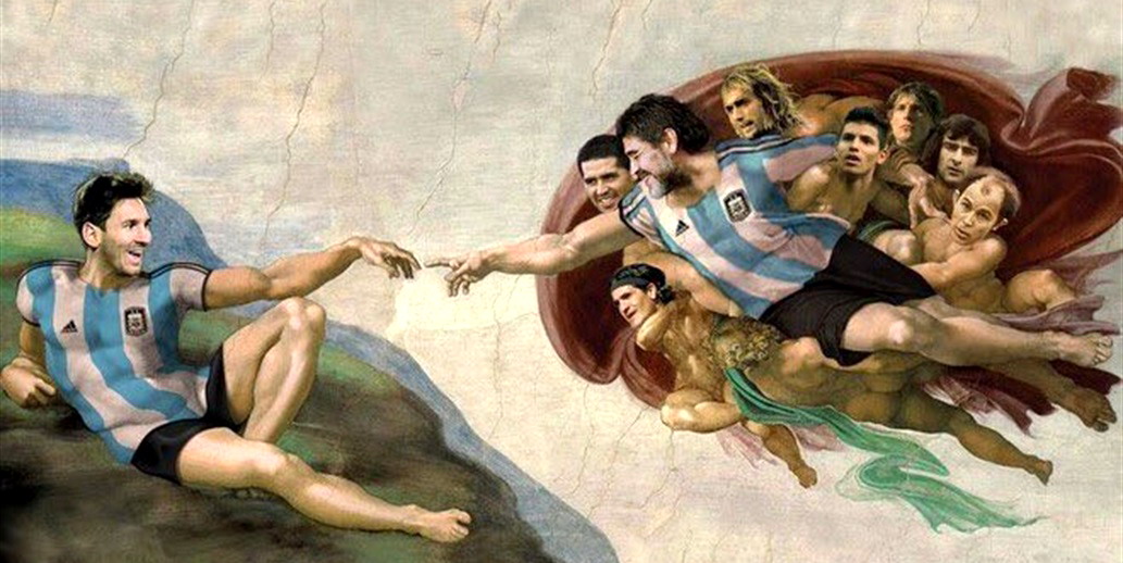 Maradonna Messi - Sistine Chapel remake | Capilla sixtina, Messi, Messi maradona