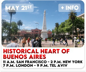 Virtual Tour Buenos Aires History Tour downtown av de Mayo