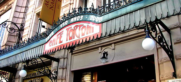 Private shore excursions Buenos Aires facade of cafe Tortoni 