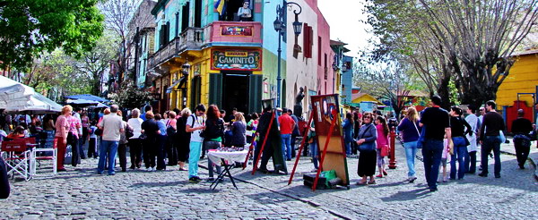 Private shore excursions Buenos Aires colorful Caminito street at Boca